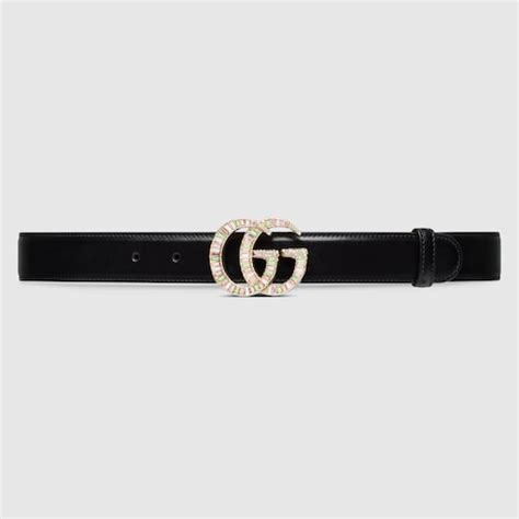 gucci gg 1047|Gucci GG Marmont belt with crystal buckle.